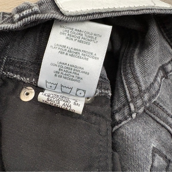 Re/done 80s Slim Straight Washed Black Jeans - Picture 11 of 11